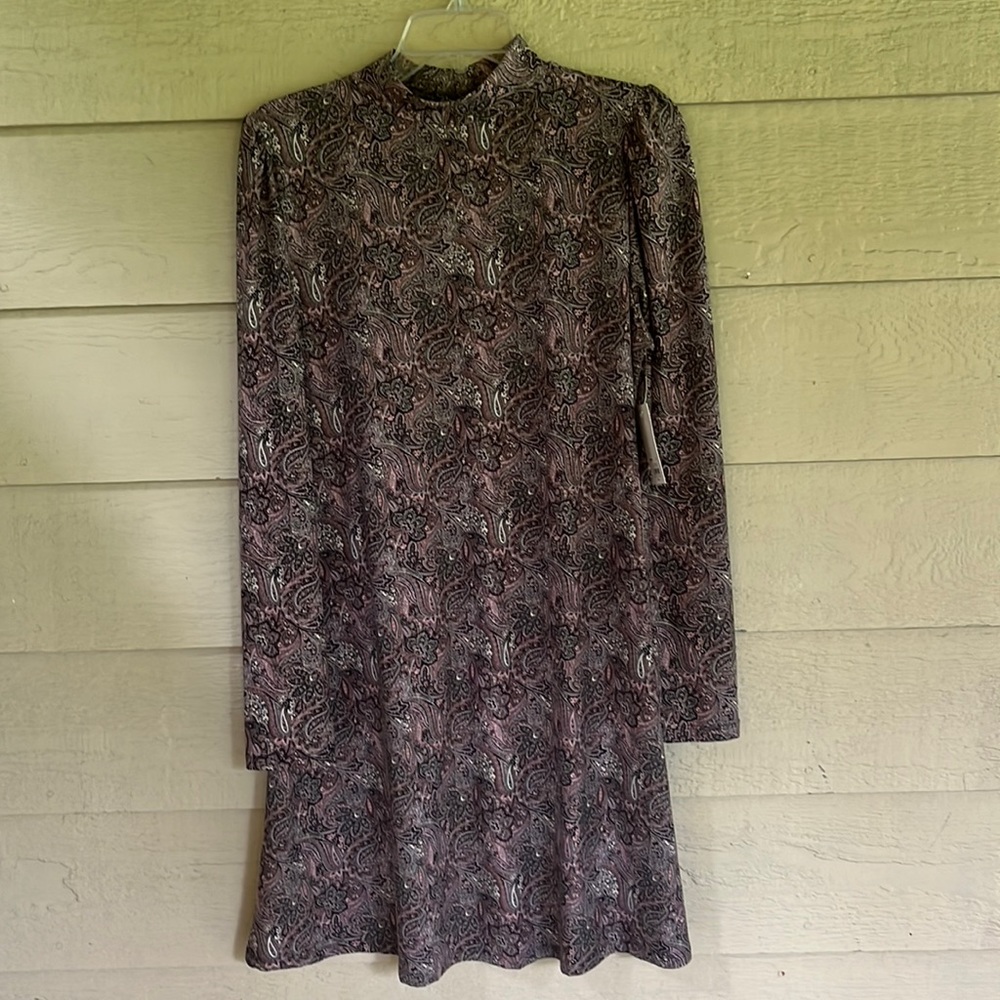Mock puff / fit & flare dress